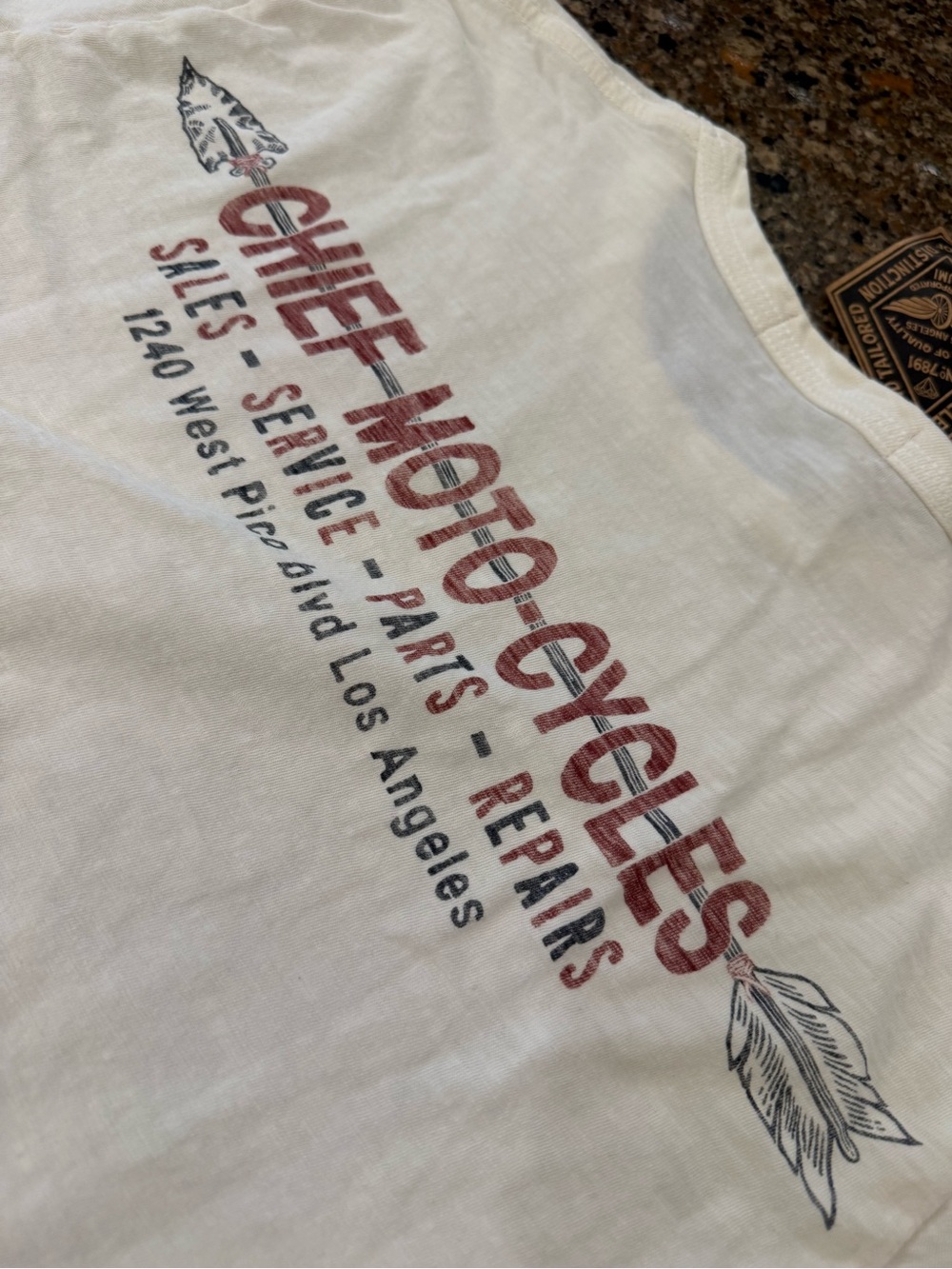 Johnson Motors “Chief Moto Cycles” vintage slub tee. NWT - Picture 4 of 4
